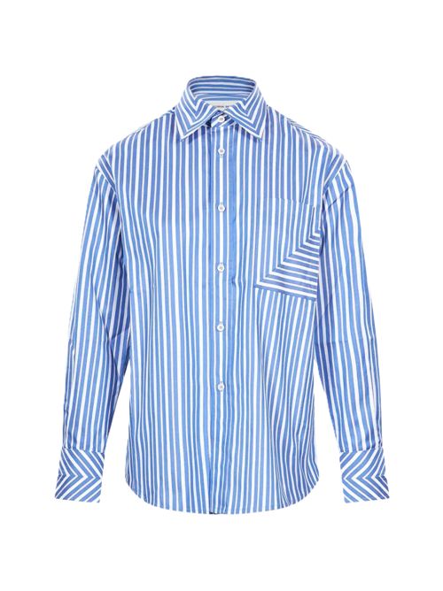 Pocket detail shirt Victoria Beckham | 1426WSH007688A7522 BLUE/WHITE
